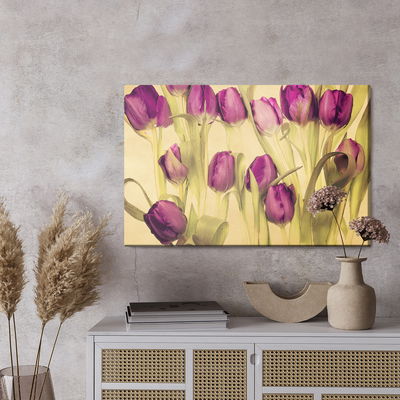 Ljuddämpande tavla - Retro style tulips