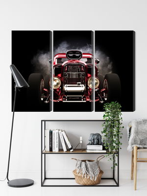 Ljuddämpande tavla - Hot rod car on a smoke