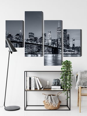 Ljuddämpande tavla - Panorama of New York at night