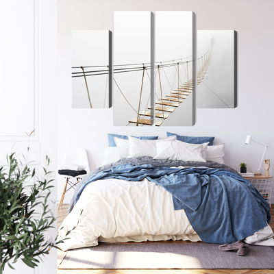 Ljuddämpande tavla - Hanging bridge in the fog