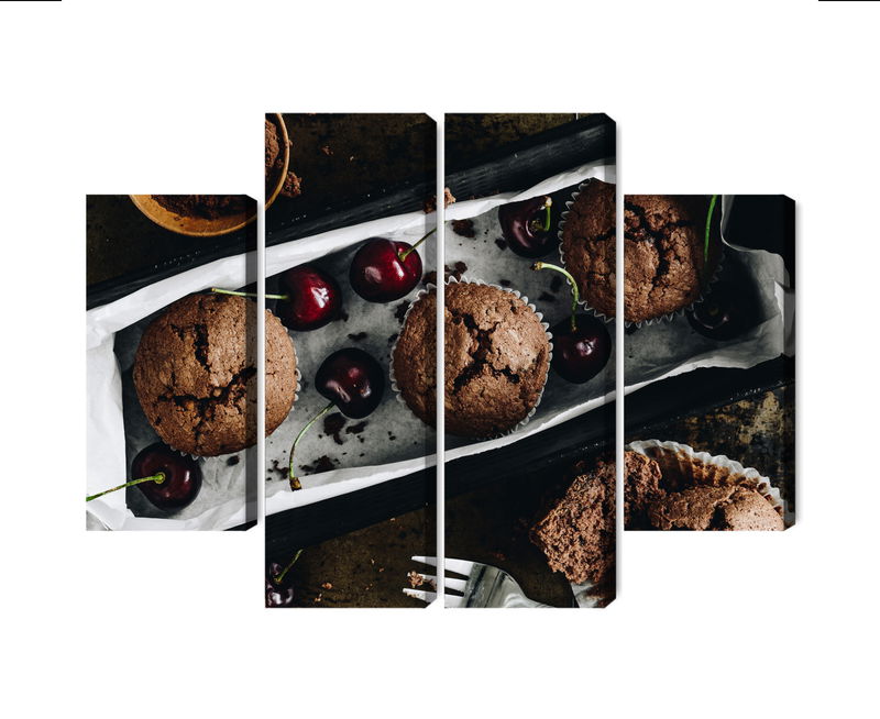 Ljuddämpande tavla - Muffins with cherries