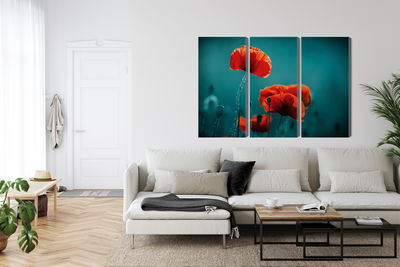 Ljuddämpande tavla - Macro poppies