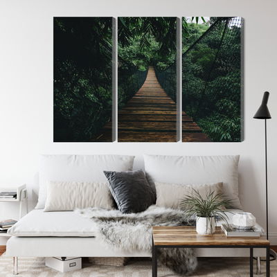 Ljuddämpande tavla - Wooden suspension bridge