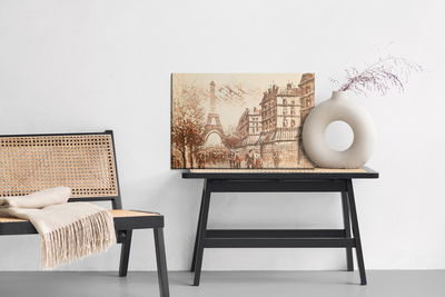 Ljuddämpande tavla - Paris panorama in shades