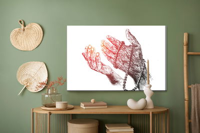 Ljuddämpande tavla - Rosary in hands