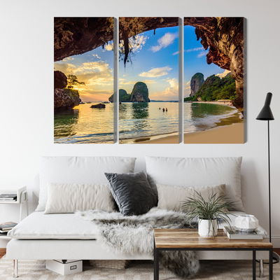 Ljuddämpande tavla - Sunset on a beach in thailand