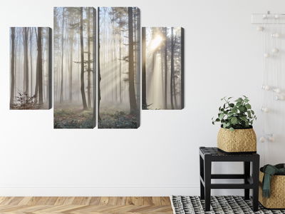 Ljuddämpande tavla - Sunrise in the woods