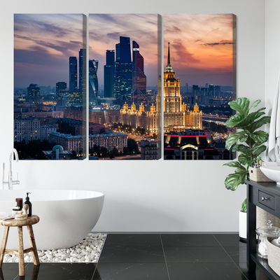 Ljuddämpande tavla - Aerial view of the moscow