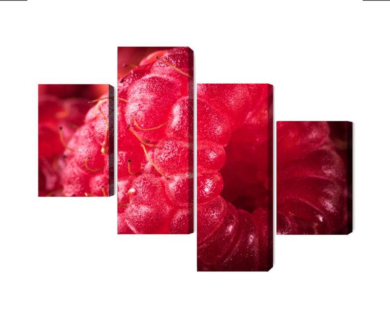 Ljuddämpande tavla - Raspberries on a macro scale