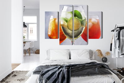 Ljuddämpande tavla - Set of summer cocktails