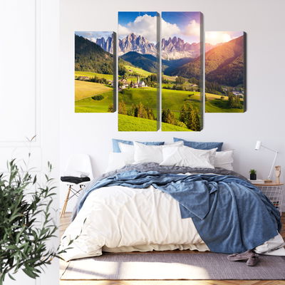 Ljuddämpande tavla - Sunny day in the mountains