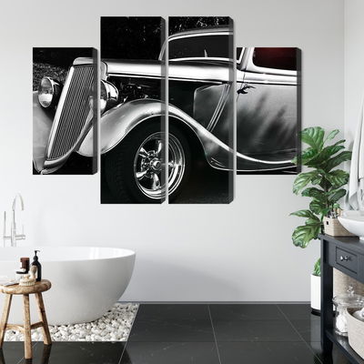 Ljuddämpande tavla - Vintage style hot rod car
