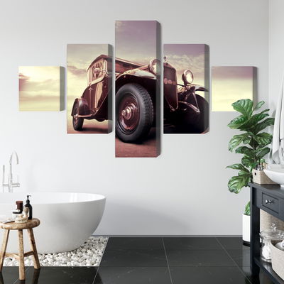 Ljuddämpande tavla - Vintage car with a 3d effect