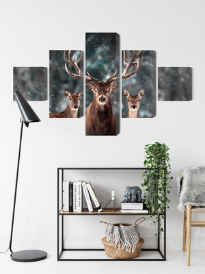 Ljuddämpande tavla - A deer and two does