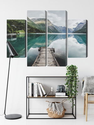 Ljuddämpande tavla - View of the lovatnet lake