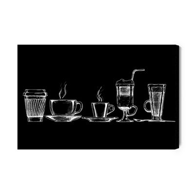 Ljuddämpande tavla - Coffee cups set