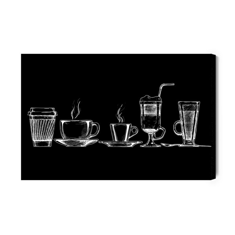 Ljuddämpande tavla - Coffee cups set