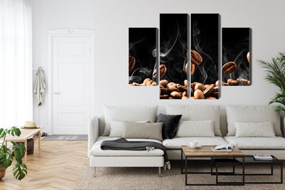 Ljuddämpande tavla - Hot coffee beans