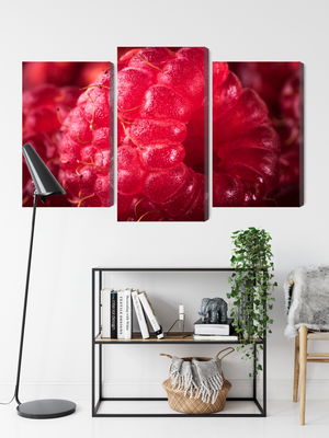 Ljuddämpande tavla - Raspberries on a macro scale
