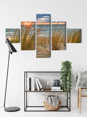 Ljuddämpande tavla - Sunrise on the beach of rügen