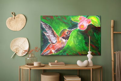 Ljuddämpande tavla - Hummingbird bird