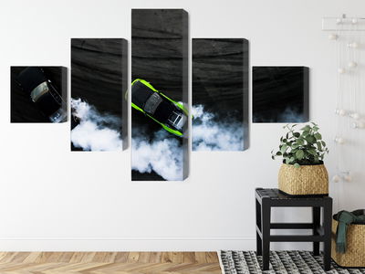 Ljuddämpande tavla - Drifting 3d cars