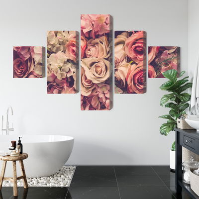 Ljuddämpande tavla - Delicate colorful 3d flowers