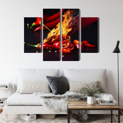 Ljuddämpande tavla - Burning knife