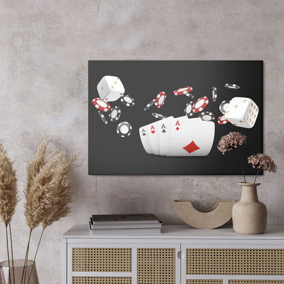 Ljuddämpande tavla - Aces with chips
