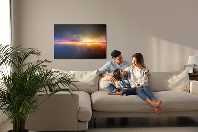 Ljuddämpande tavla - The abstract horizon