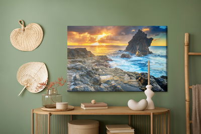 Ljuddämpande tavla - Sunset over the water