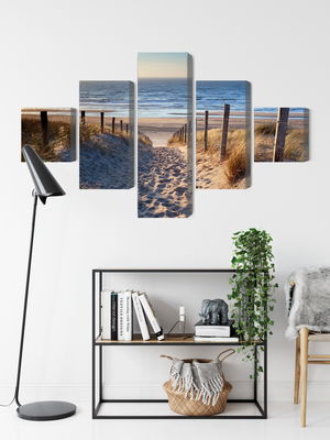 Ljuddämpande tavla - North sea beach 3d