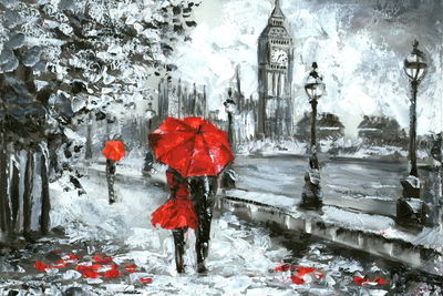 Ljuddämpande tavla - Lovers in London