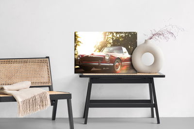 Ljuddämpande tavla - Red retro car