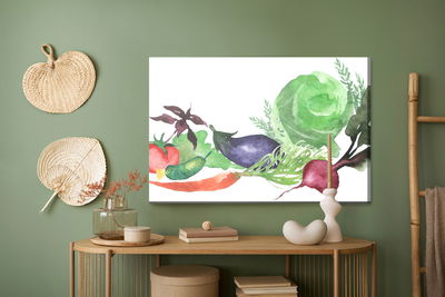 Ljuddämpande tavla - Fresh vegetables painted