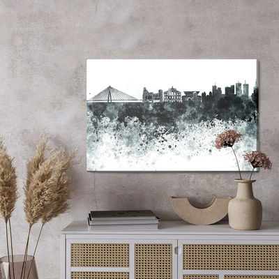 Ljuddämpande tavla - Black white panorama