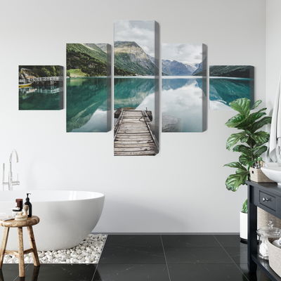 Ljuddämpande tavla - View of the lovatnet lake