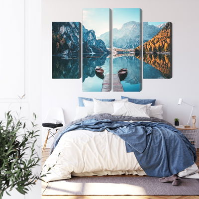 Ljuddämpande tavla - Lake braies in the italian