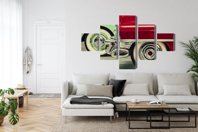 Ljuddämpande tavla - Stylish vintage car wheels