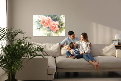 Ljuddämpande tavla - Beautiful colorful roses