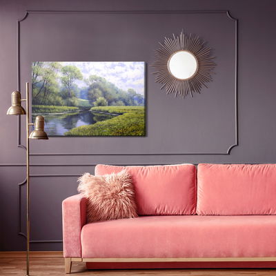 Ljuddämpande tavla - River in the forest