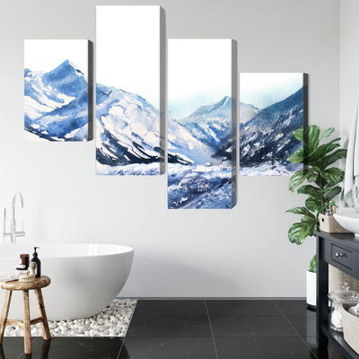 Ljuddämpande tavla - Watercolor mountain peak