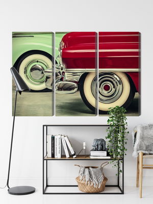 Ljuddämpande tavla - Stylish vintage car wheels