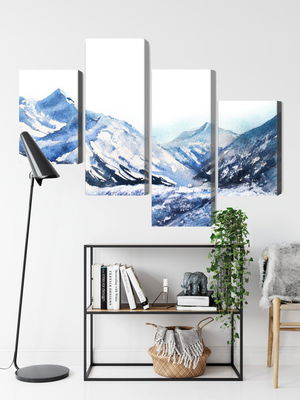 Ljuddämpande tavla - Watercolor mountain peak