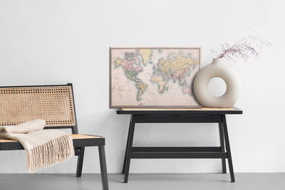 Ljuddämpande tavla - World map in the old style