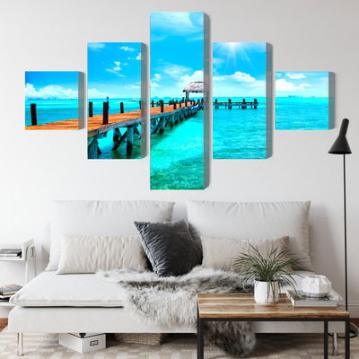 Ljuddämpande tavla - Sunny landscape