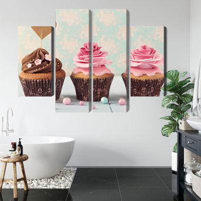 Ljuddämpande tavla - Cupcakes with cream