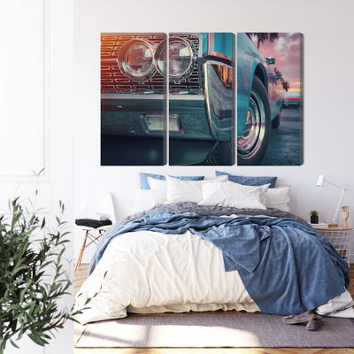 Ljuddämpande tavla - Retro style cars