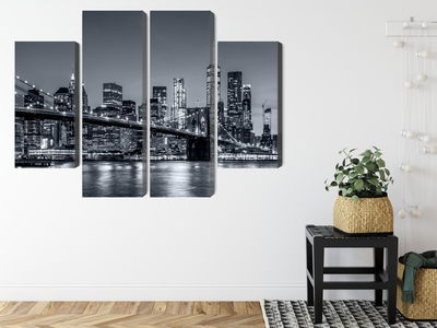 Ljuddämpande tavla - Panorama of New York at night