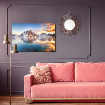 Ljuddämpande tavla - Sunrise over the norwegian